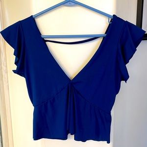 Women’s XS Navy Plunge Neck top